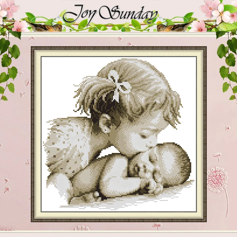 Фото A Gentle Kiss Patterns Набор для вышивки крестом DIY 11CT 14CT 16CT HD штампованный DMC Набор для вышивки крестом Вышивка Рукоделие Ремесла №1