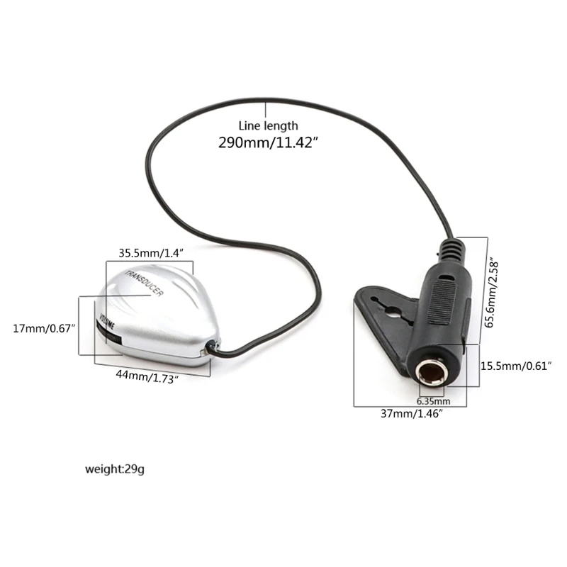 Контактный микрофонный преобразователь Звукосниматель для гитары Акустическая