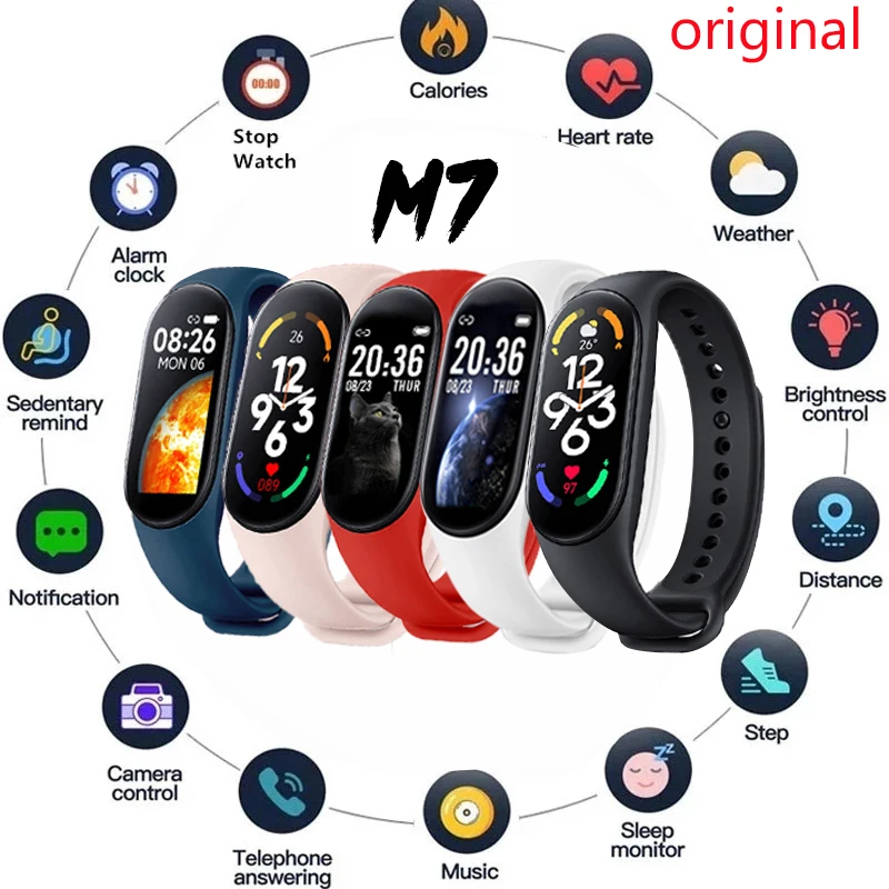 

M7 Smart Watcch Children Smart Band Boys Girls Child Watch Waterproof Sport Fitness Tracker Bracelet For Xiaomi iPhone PK Y68 M6
