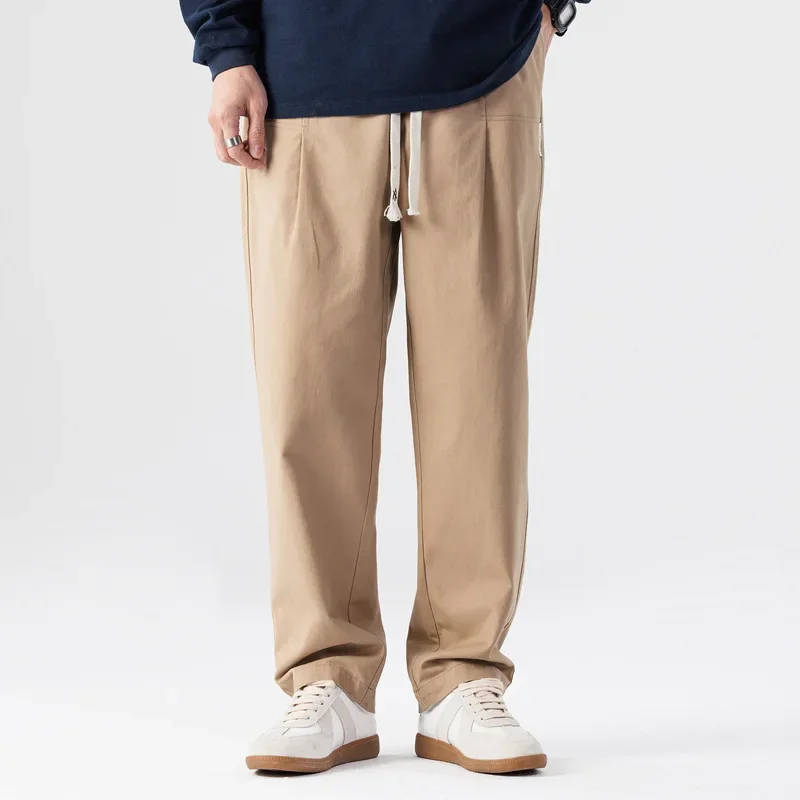 Модные повседневные брюки в японском стиле для мужчин удобные эластичные на