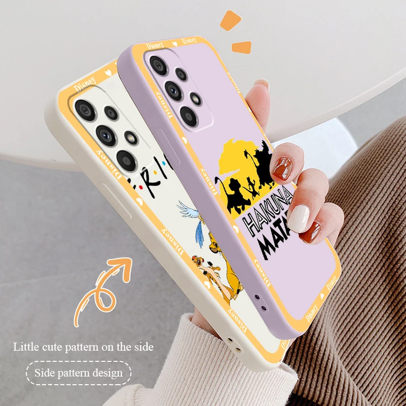

Disney The Lion King Cool Liquid Rope Phone Case For Samsung A73 A72 A71 A52 A53 A54 A51 A42 A34 A32 A14 A21 A13 A04 A03 5G