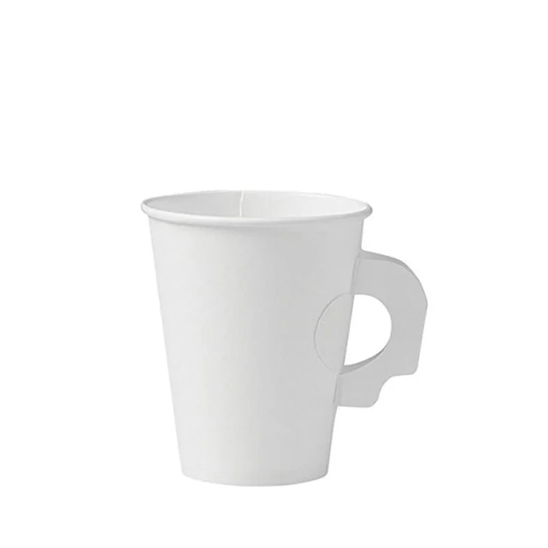 

Одноразовый бумажный стаканчик с ручкой с логотипом на заказ оптом от китайского производителя