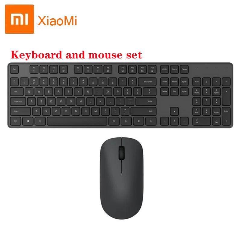 

Xiaomi mi portátil e fino teclado mouse conjunto sem fio teclado de escritório para computador compatível usb rf 2.4ghz jogo