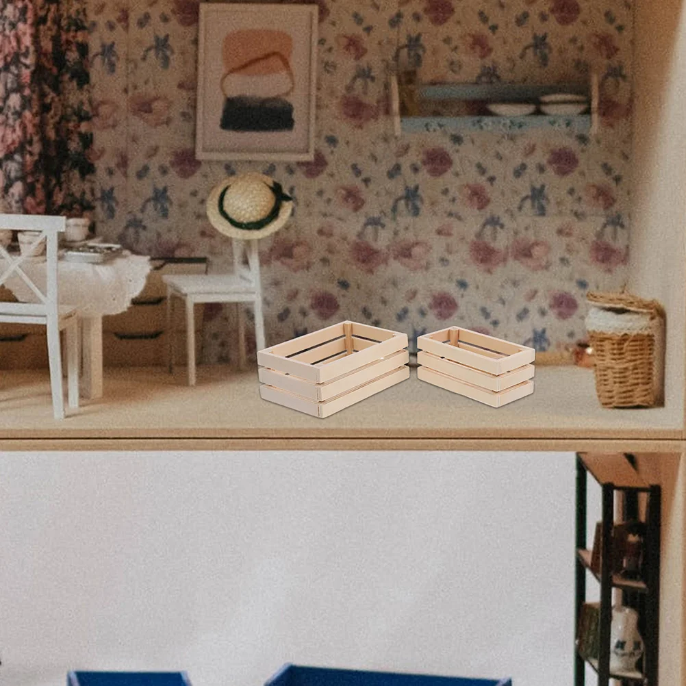 3 шт. плетеная корзина для хранения дома крошечные миниатюры поделок ящик модель