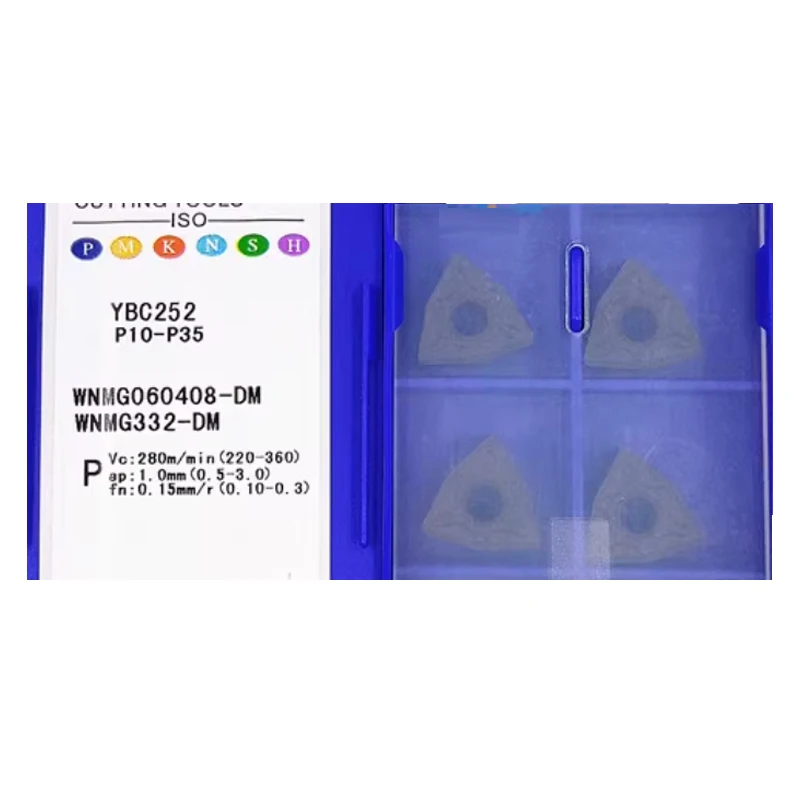 10 шт. высококачественных твердосплавных пластин WNMG060408-DM YBC252 WNMG 060408 внешний