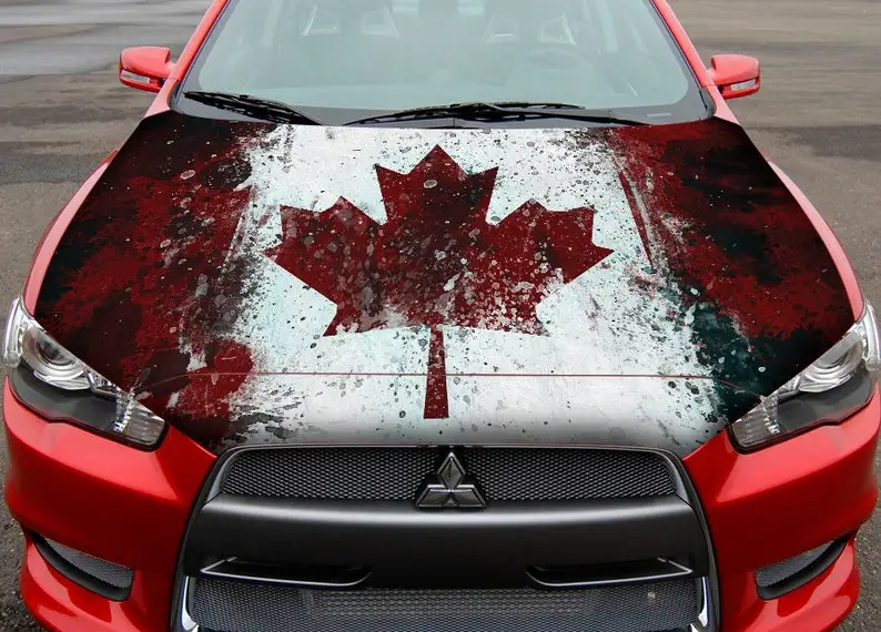 

Наклейка на капот автомобиля, винил, наклейка, графика, наклейка, наклейка на грузовик, графика на грузовик, наклейка на капот, Череп, F150, канадский флаг
