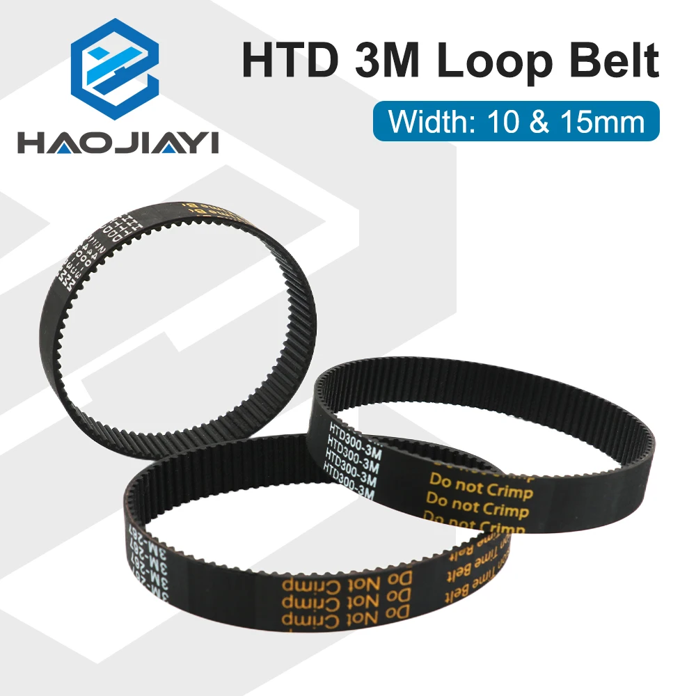 

HAOJIAYI HTD 3M ремень с замкнутым контуром, резиновый ремень ГРМ, различная передача для станка для лазерной гравировки CO2/принтера 3D