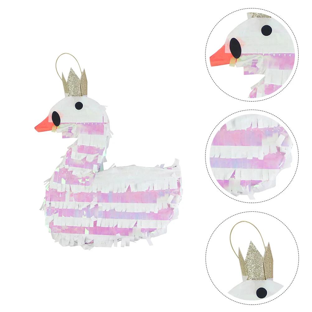 

Pinata Party Pinatas Toy Swan Summer Kids Theme Birthday Supplies Toys Event Paper Donut Props Photo Figurine Luau Decorations