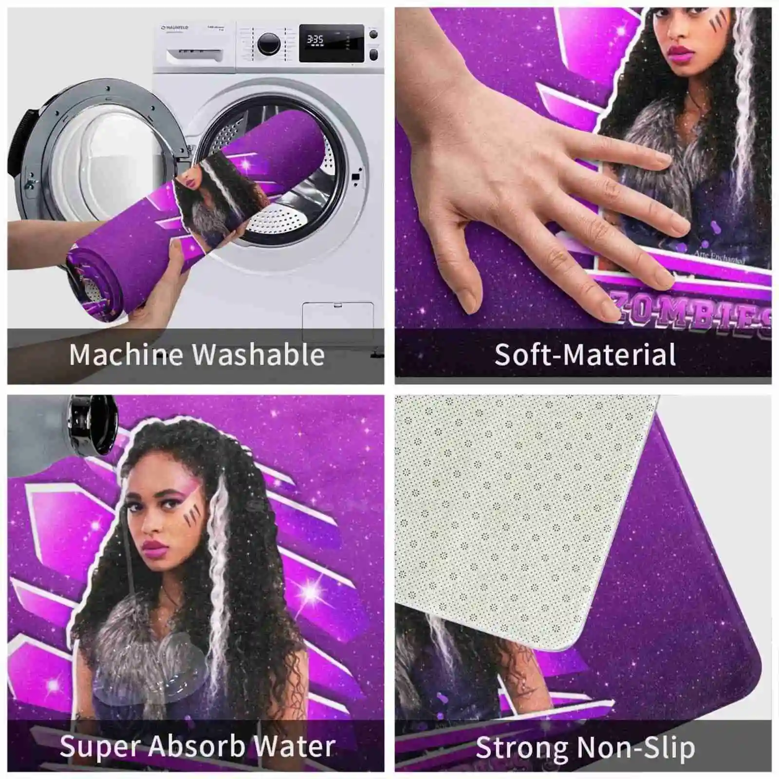 Мягкий коврик для автомобиля зомби 3-вилла