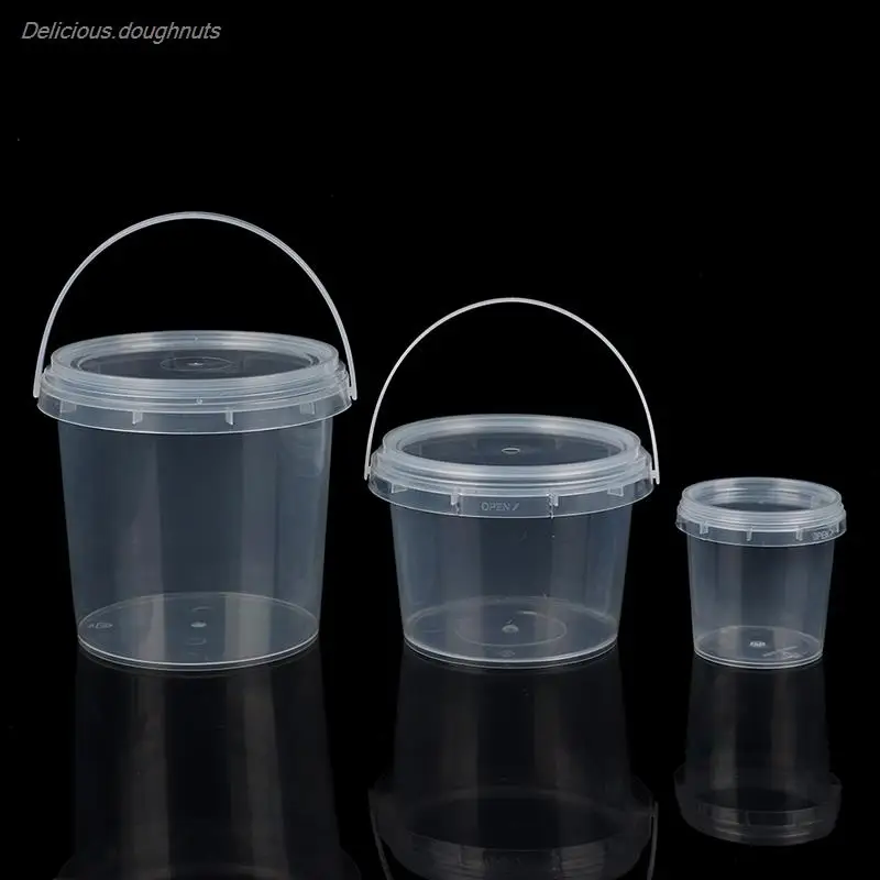 

2Pcs Food Grade plastic Bucket with Lid and Handle Leakproof Storage container