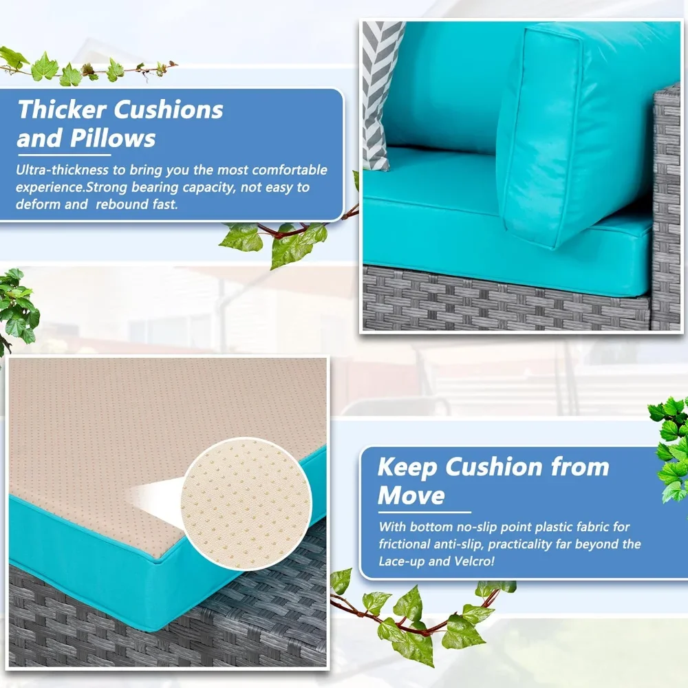 Shintenchi 5 штук наружный секционный диван-диван для внутреннего дворика