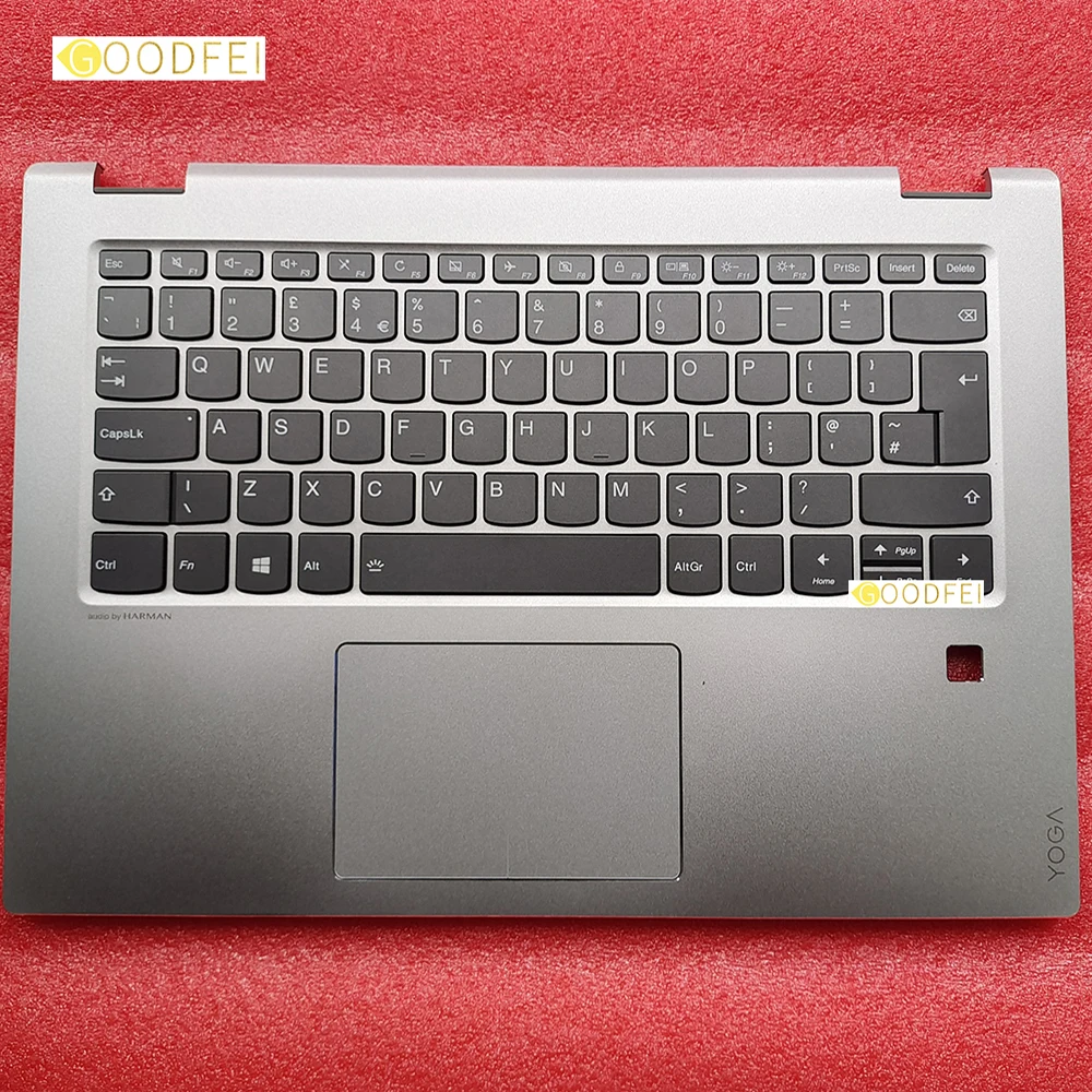 

Новый оригинальный чехол для Lenovo Yoga 520-14 520-14IKB FLEX 5-14 5-1470 с подставкой для рук Верхняя Крышка корпуса + тачпад для клавиатуры США/ЕС с серебряно...