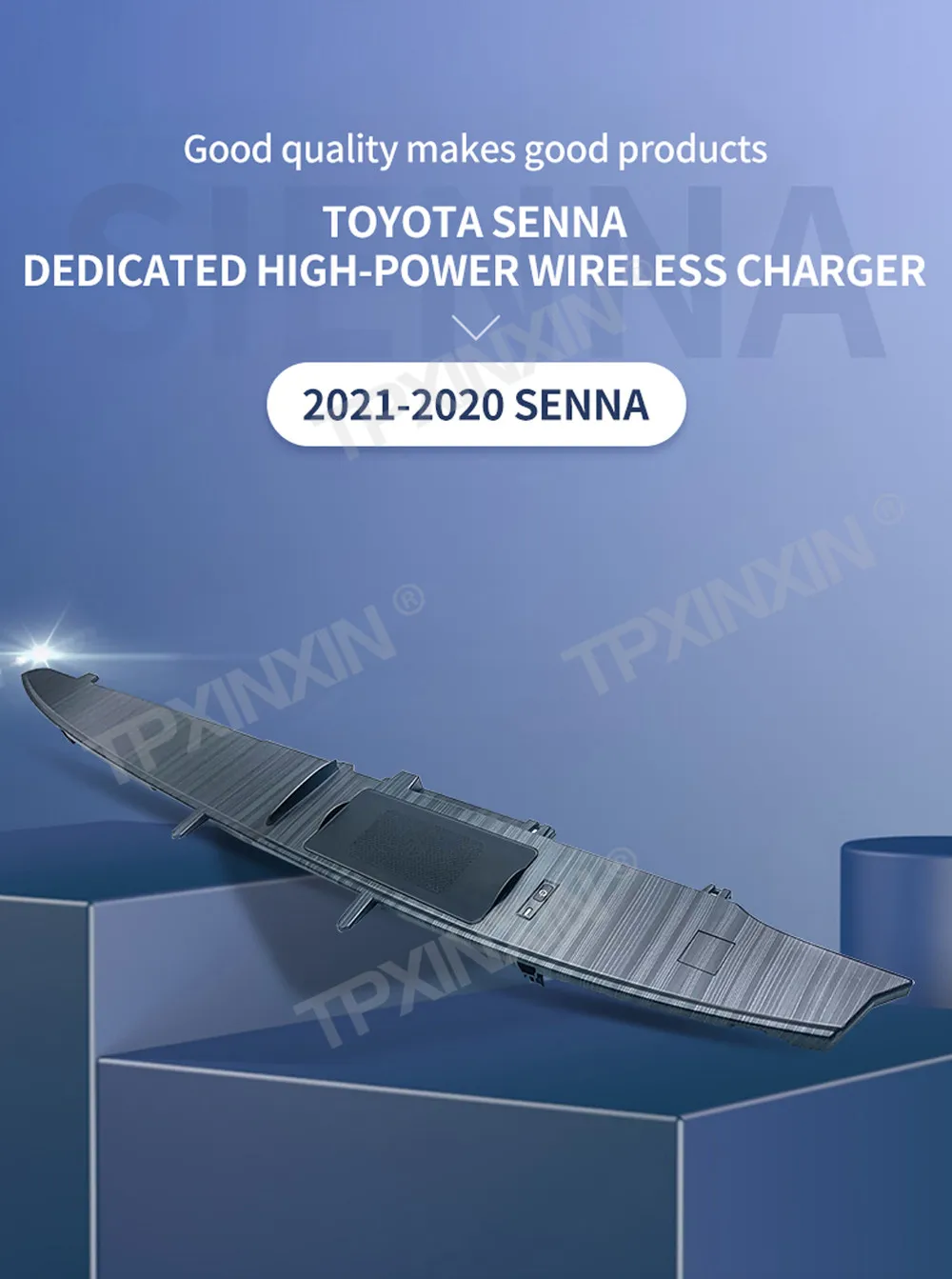 

Беспроводное зарядное устройство QI для автомобиля, интеллектуальное инфракрасное устройство мощностью 30 Вт, специальная беспроводная зарядка для Toyota Sienna, держатель для телефона для iPhone