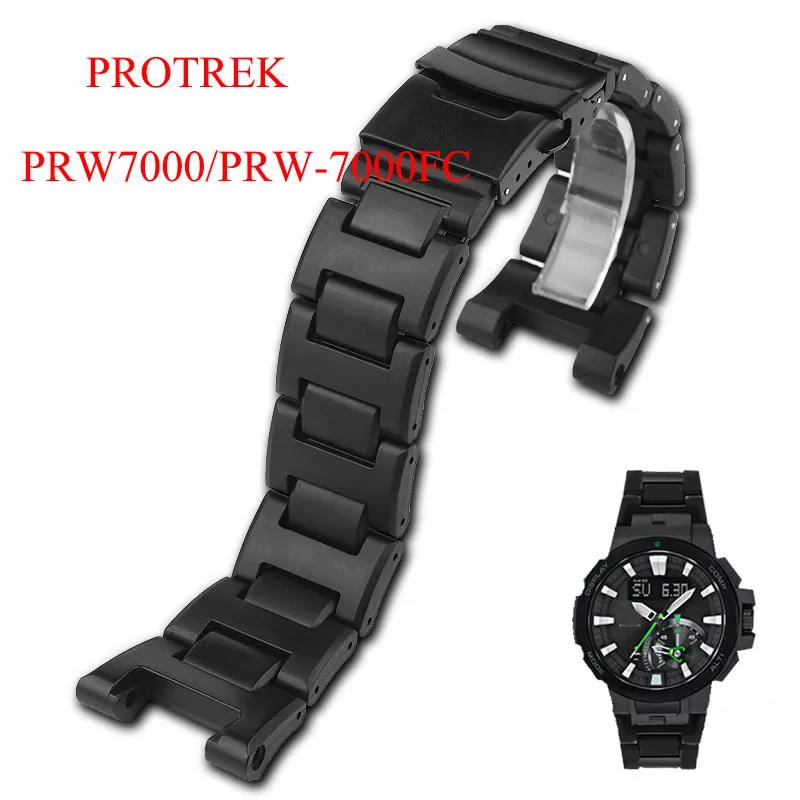 

Modified Plastic Steel Watch bands For Casio PROTREK Series PRW-7000 PRW7000 PRW-7000FC portable Bracelet Mens Sports Watchstrap