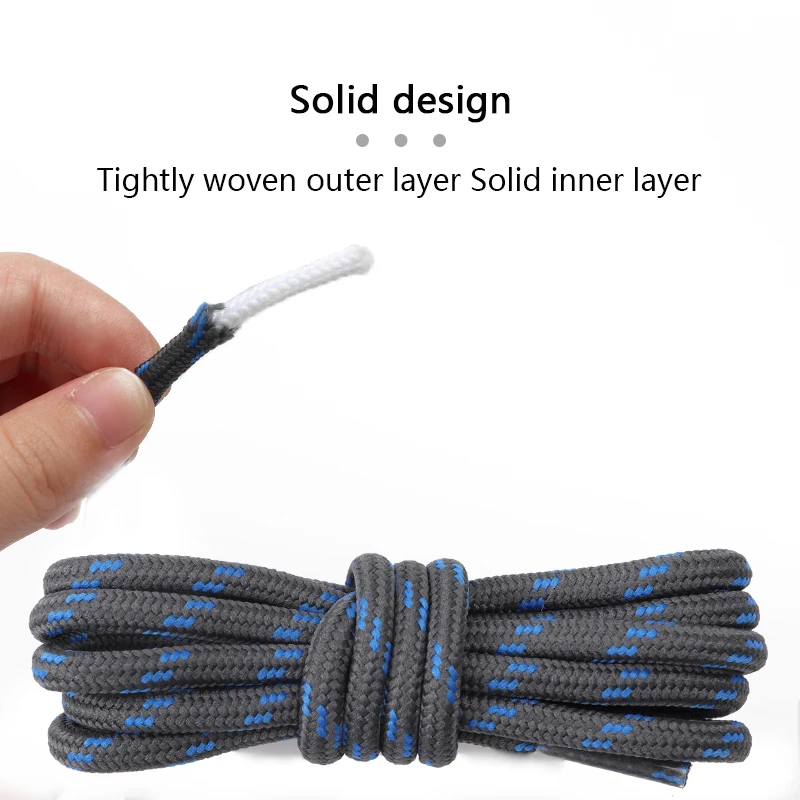 Outdoor Sports Shoelaces Durable Polyester Round Shoe laces Baskets Boots Laces for Shoes 100/120/140/160cm Shoe Accessories