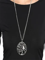 diamond animal owl necklace creative hollow necklace of tree of life