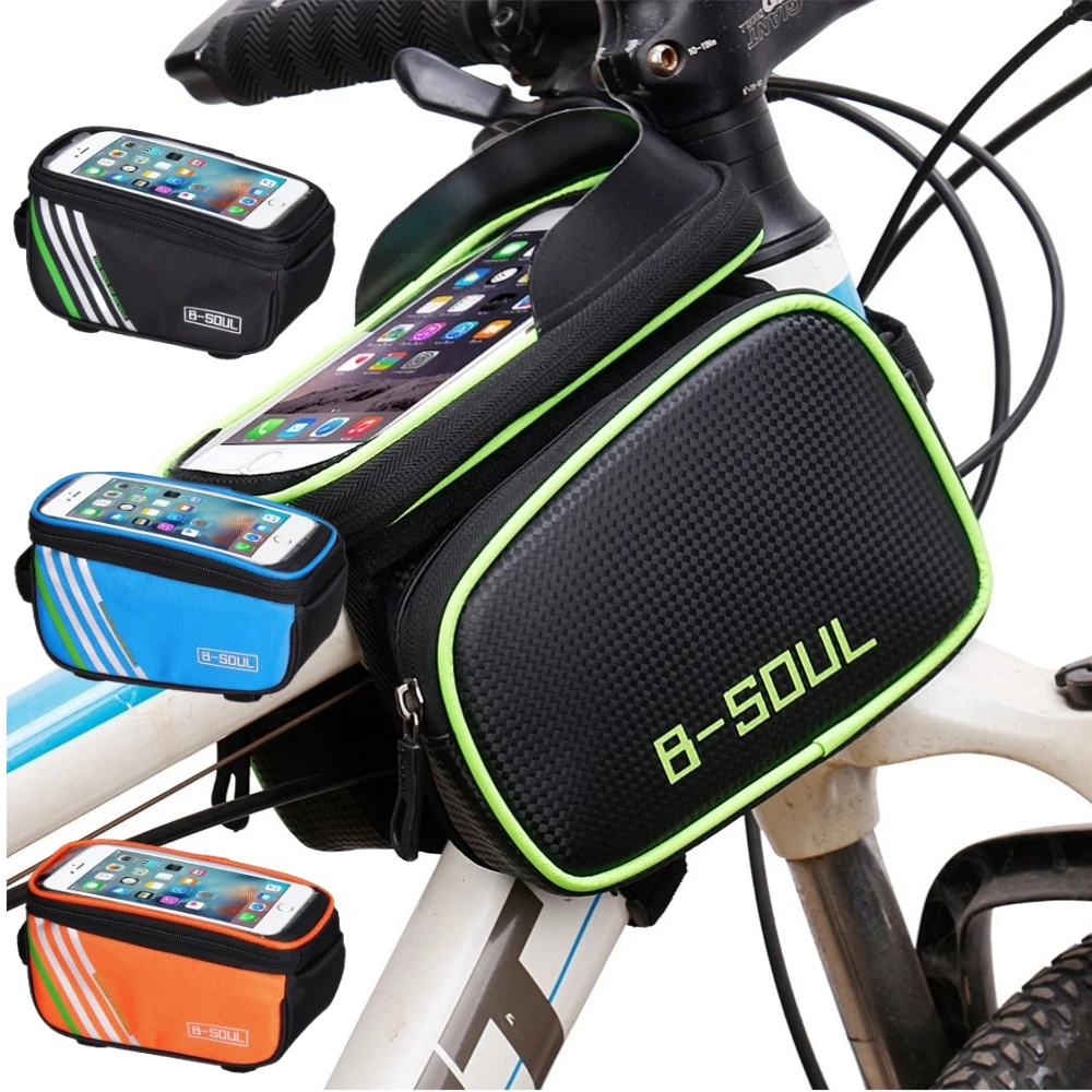 

B-SOUL Saddlebags for Bicycle Bag Front Touch Screen Waterproof Phone Mountain Cycle Panniers Bag For Bicycle Accessories