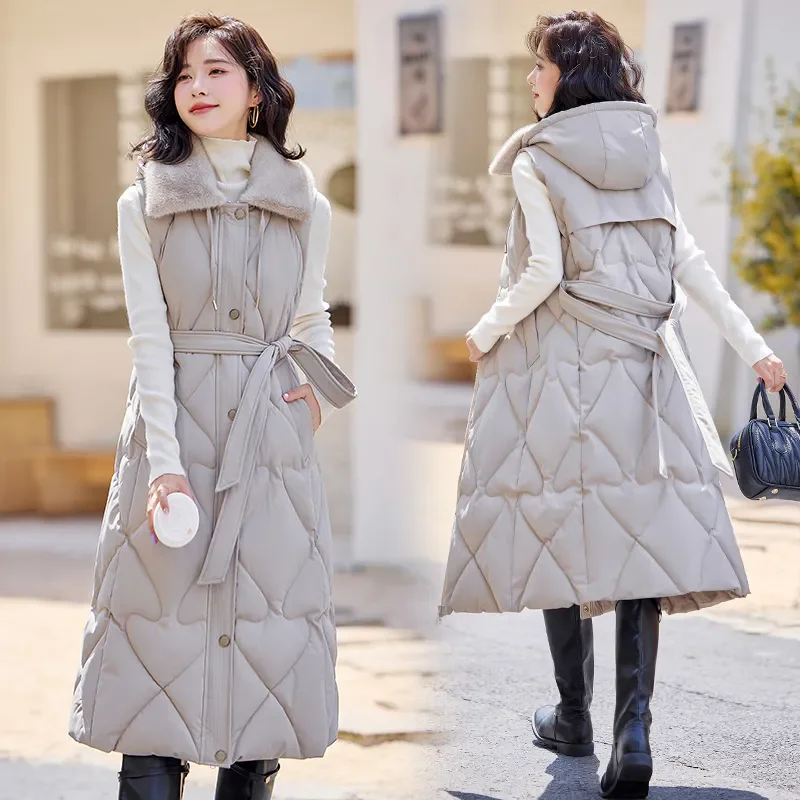 Осень-зима 2022 хлопковые жилеты большого размера пальто без рукавов женский жилет