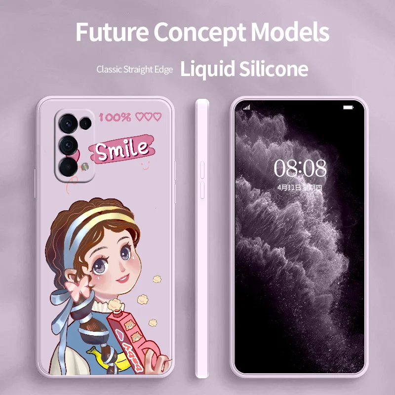 

Delicate Girl Phone Case For OPPO Realme 6 6i 7 7i 7 8 Pro C12 C15 C25 C25S C20 C11 C1 F9 F9 F17 F19 F19 Pro Silicone Cover