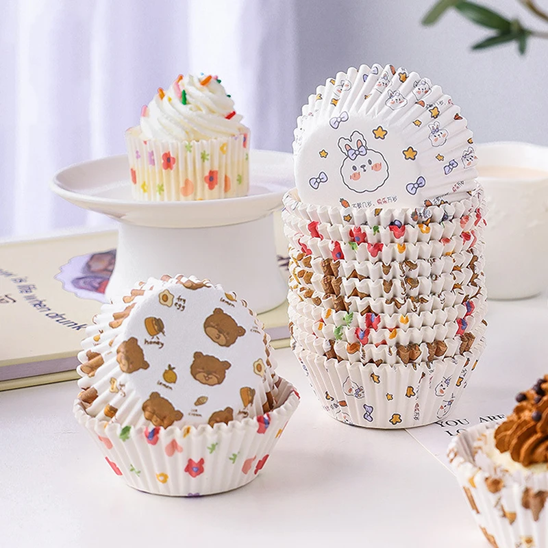 Мультяшный бумажный поднос для снежницы торта чашка яичного желтка хрустящий