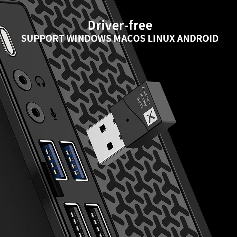 Bluetooth 5.2 Передатчик 5.0 APTX HD LL Адаптивный USB-адаптер с низкой задержкой Беспроводной