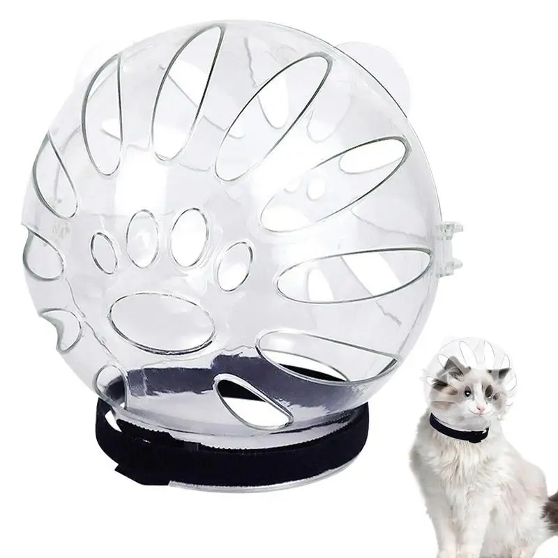 

Cat Muzzle Hollow Space Ball Cat Bubble Muzzle Anti-Bite Transparent Breathable Cat Muzzle Cat Mouth Cover For Prevent Biting