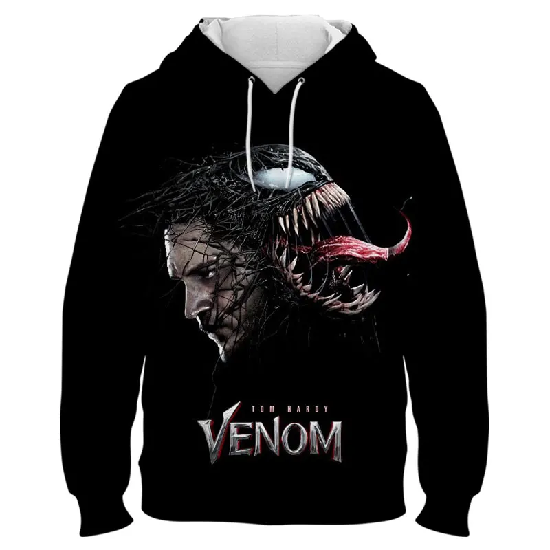 

Venom Men's Disney Hoodie Spring Autumn Casual Harajuku Men's Pullover Marvel 3D Print Long Sleeve Sweatshirt