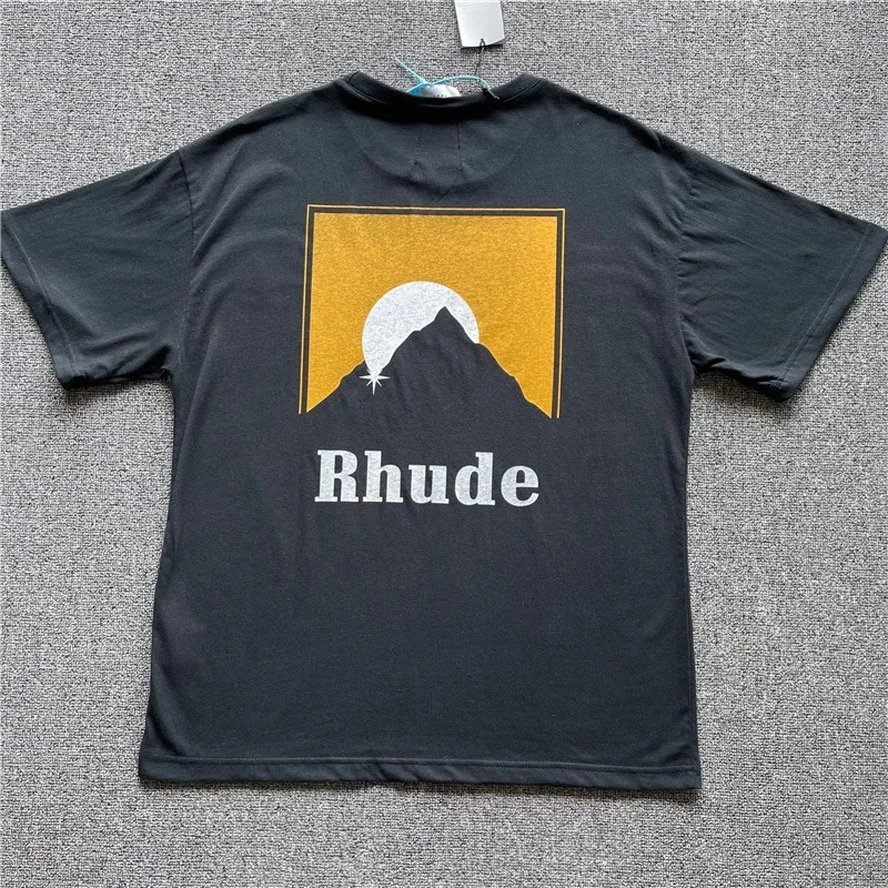 

Men Women 1:1 High Quality Vintage RH Logo Graphic Print Rhude T Shirt Oversize Tops Short Sleeve Tee 2022ss RHUDE T Shirts