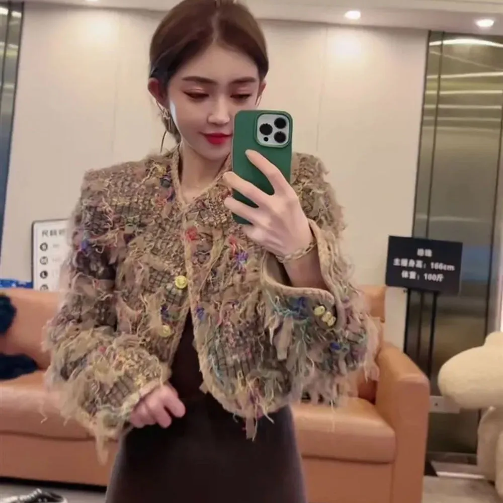 Женская короткая куртка с запахом маленькая Элегантная Модная уличная одежда Y2K