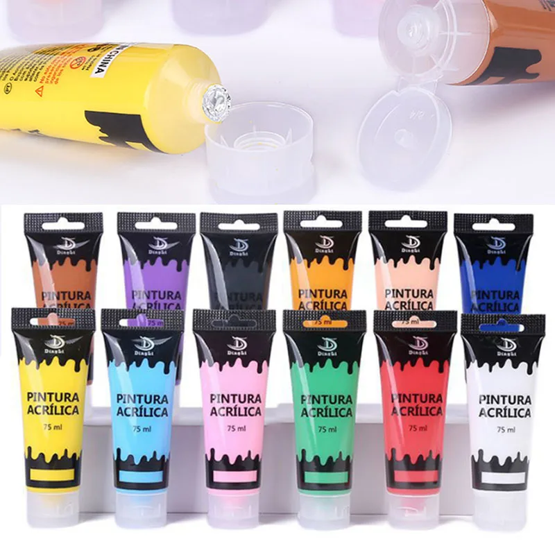 

75ml Special Acrylic Paint Plastic Hose Waterproof Mural Art DIY Painted Paint Handmade Graffiti Painting Accessories