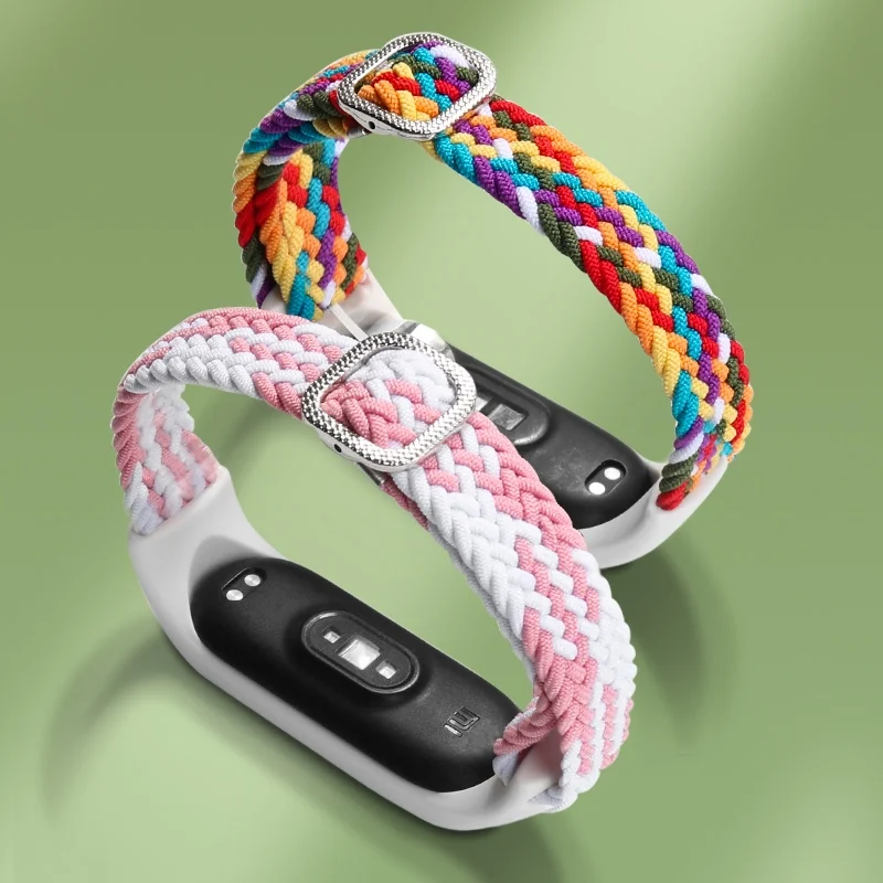 

Bracelet for Mi band 6 Strap Elastic adjustable Nylon Braided Miband4 miband 5 correa Wristband for xiaomi Mi band 4 3 5 6 strap