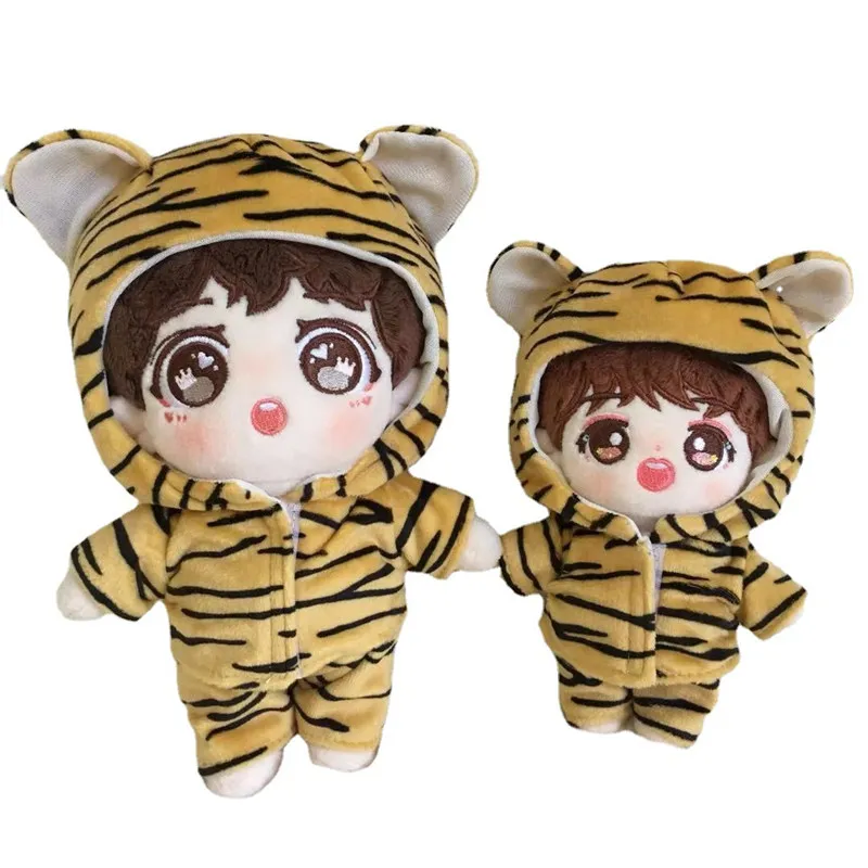 New Apron Kpop EXO 20cm star idol doll clothes Set The year of Tiger Cos Suit For 20cm Plush Dolls DIY Accessories