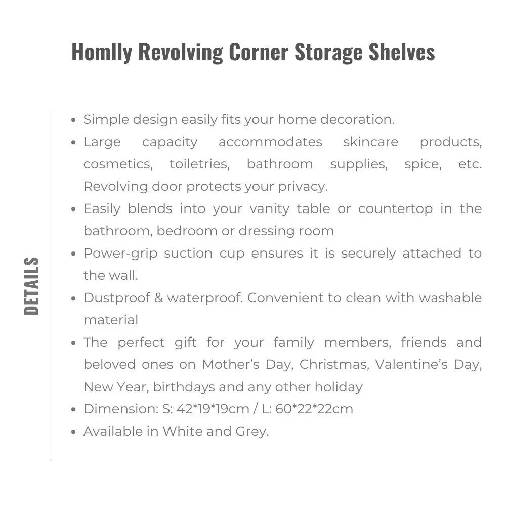 Вращающиеся угловые полки для хранения Homlly