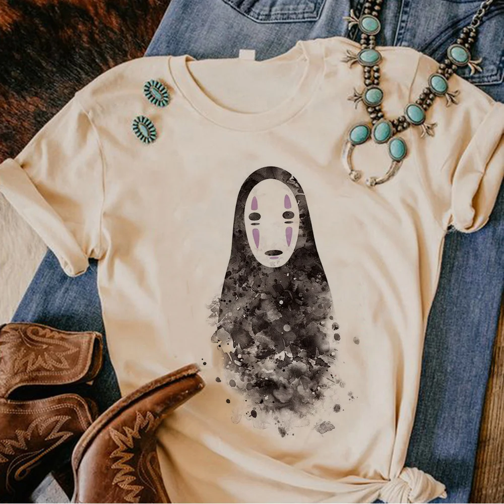 

Kaonashi tshirt women Y2K t shirt female comic designer 2000s clothes