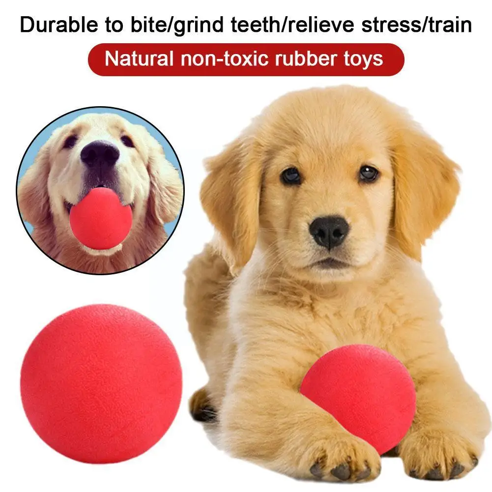 

Pet Dog Toy Ball Solid Bite-Resistant Chewing Indestructible Ball Ball Training Interactive Bouncing Rubber Game Supplies D W6U7