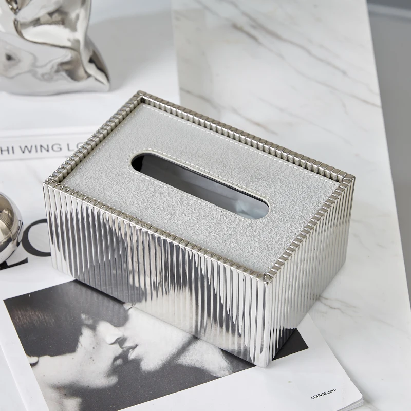 

Simple tissue box home coffee table light luxury high-end drawing paper box kitchen toilet roll paper tissue storage box