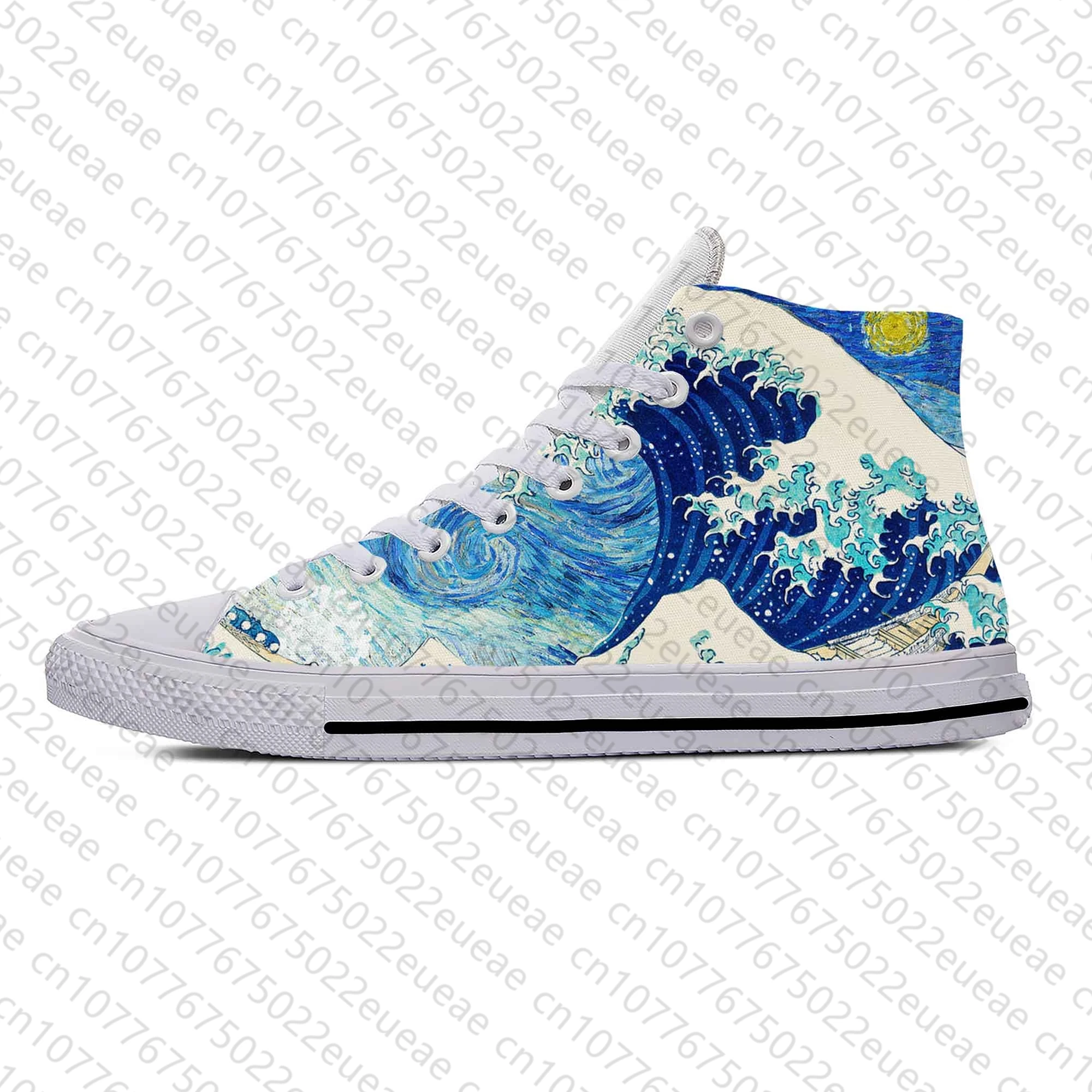 Легкие дышащие тканевые кроссовки Kanagawa в японском стиле с мультипликационным