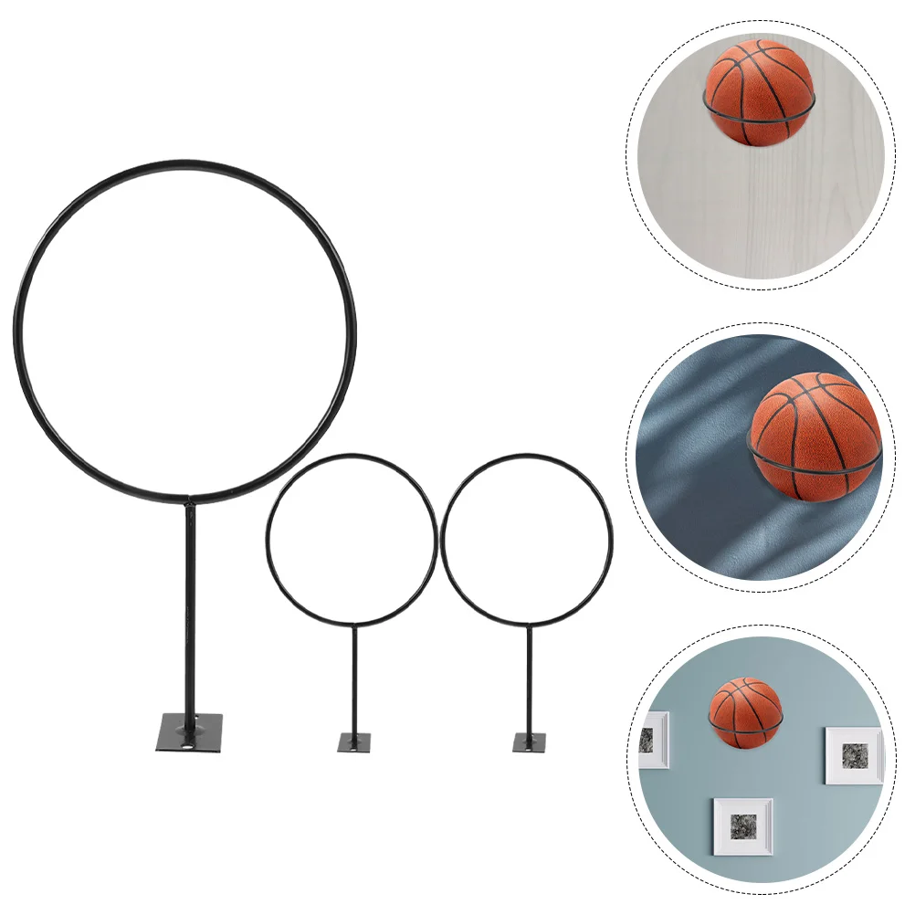 

3Pcs Basketball Rack Display Stand Bedroom Basketball Wall Mount Basketball Holders For Balls for Displaying Room Wall
