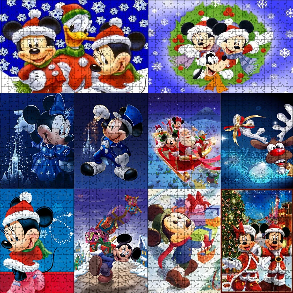 

Learning and Education Puzzles 1000/500/200 Pieces Kids Toys Puzzle for Children Mickey Minnie Disney Cartoon Gift for Baby