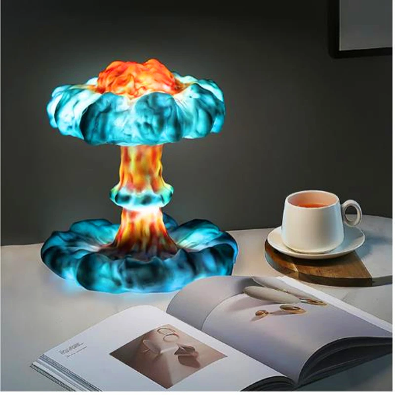 

Children Night Light Mushroom Cloud LED Creative Table Lamp Promise Colorful Dimming 3D Printing Resin Desktop Decorative Lamp