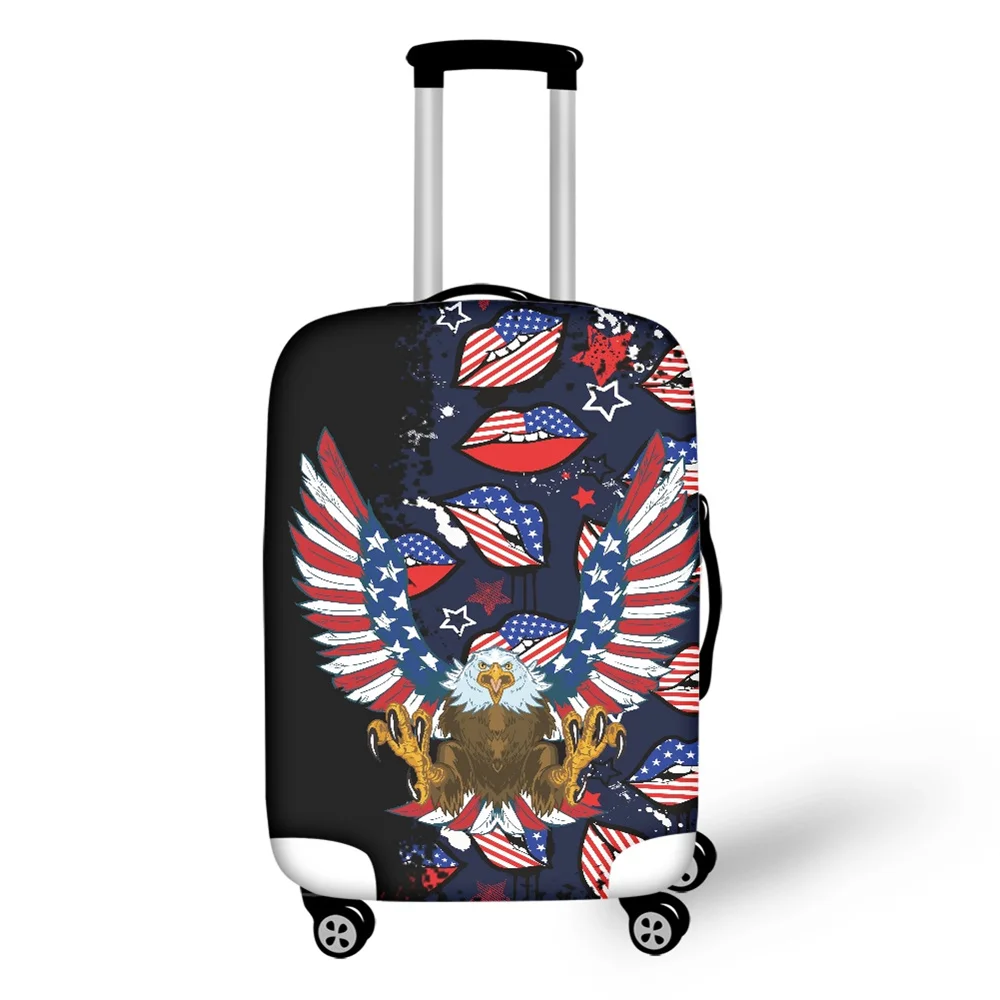 Защитный чехол для багажа с принтом американского флага губ и сердца чехлы на