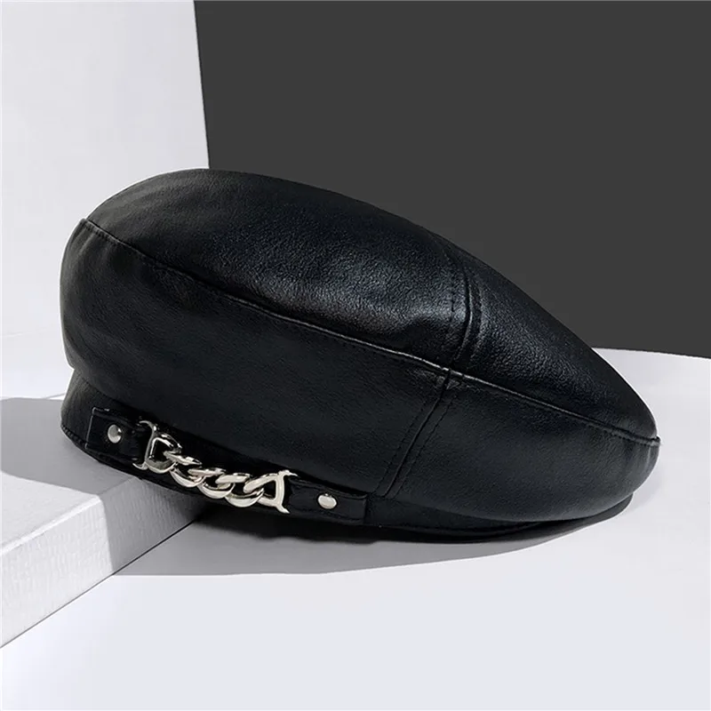 

2023 фабрика продает прямые продажи, унисекс кепка газетчика из ПУ кожи, Женский уличный теплый берет, шапки, мужские зимние шапки, кепки, опто...