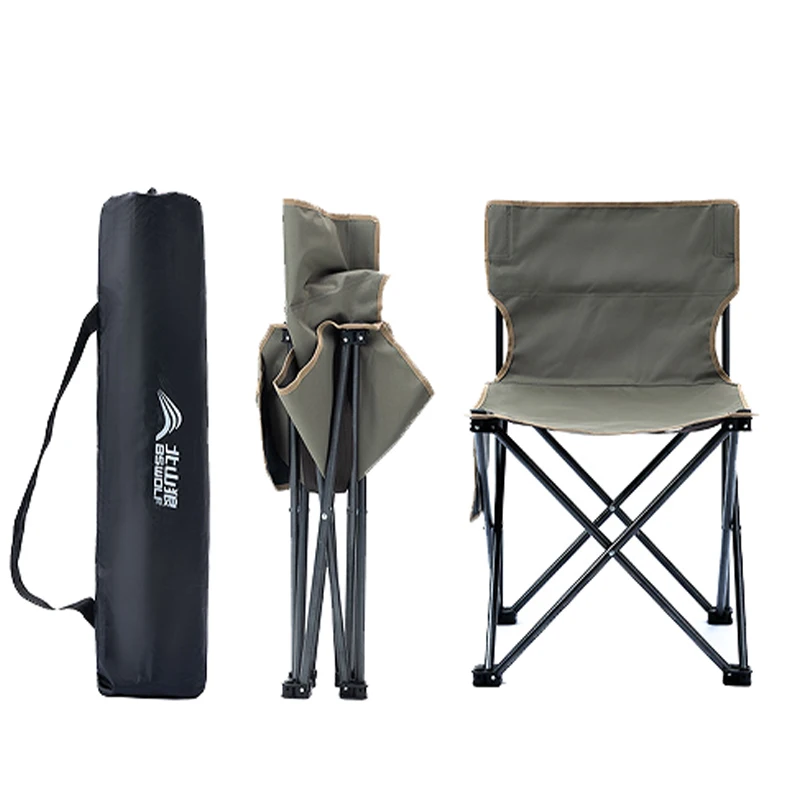 

Outdoor Folding Chair Portable Fishing Chair Foldable Stool Backrest Fishing Stool Beach Hiking Travel Ultralight Camping Chairs