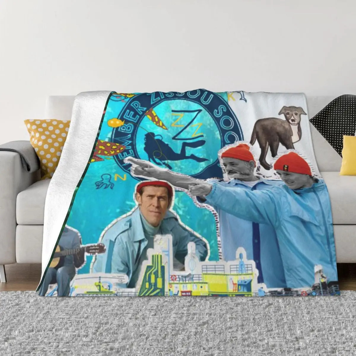 Водная жизнь со Стива Чассо. Ультрамягкое одеяло из микрофлиса.