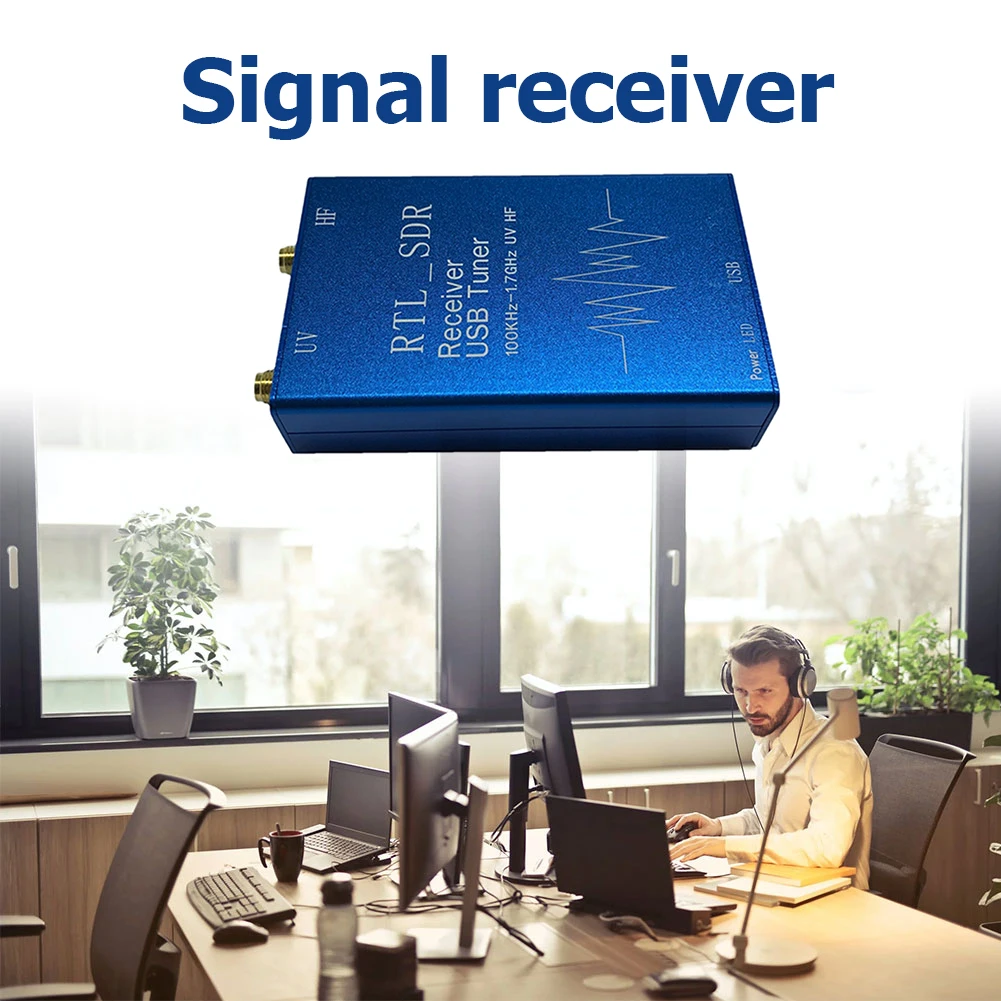 Приемник RTL SDR USB тюнер 100 кГц-1 7 ГГц UV HF RTL2832U + R820T2 UHF VHF RTL.SDR приемник AM FM радио |