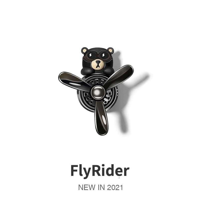 

Car Air Freshener Auto Accessories Interior Perfume Diffuser Bear Pilot Rotating Propeller Outlet Fragrance Magnetic Design