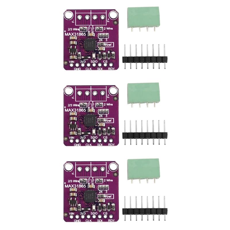 

3X 31865 Max31865 Rtd модуль датчика температуры с платиновым сопротивлением Pt100 до Pt1000