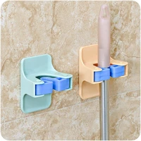 1pc wall mounted mop rack broom holder organizer home storage rack self adhesive brush broom hanger for kitchen bathroom