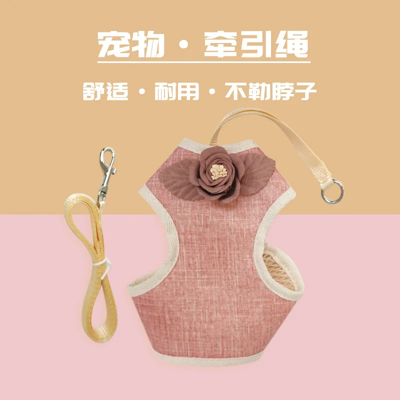 

Leash Pet Products for Cats Pets Supplies Anti-breakaway Goods Harness Small Chihuahua Dog Soft and Comfortable Accessories Cat