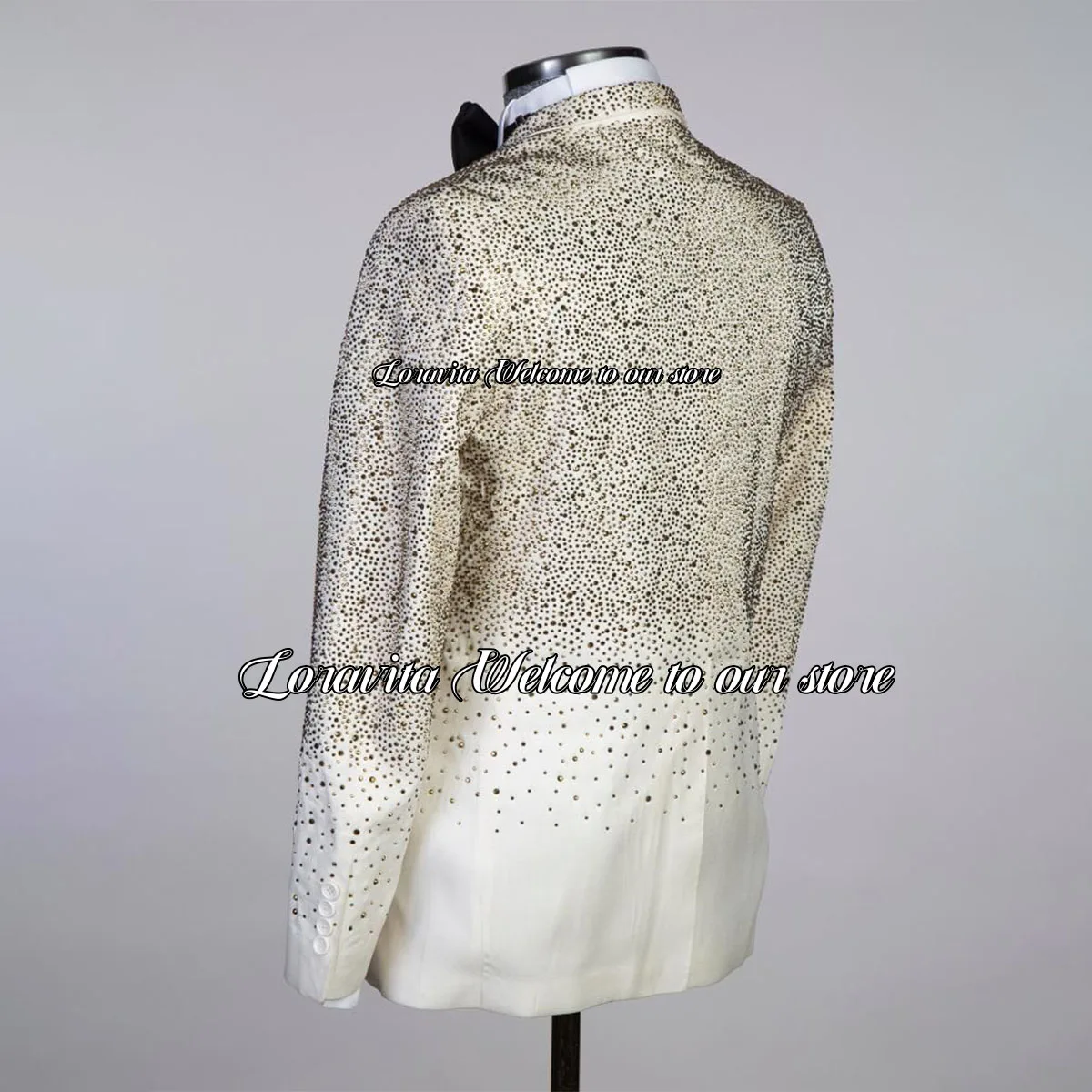 Модные мужские костюмы с блестящими кристаллами и цветами комплекты из 2